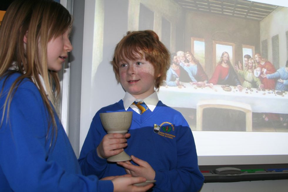  2 children learning  in Religious Education