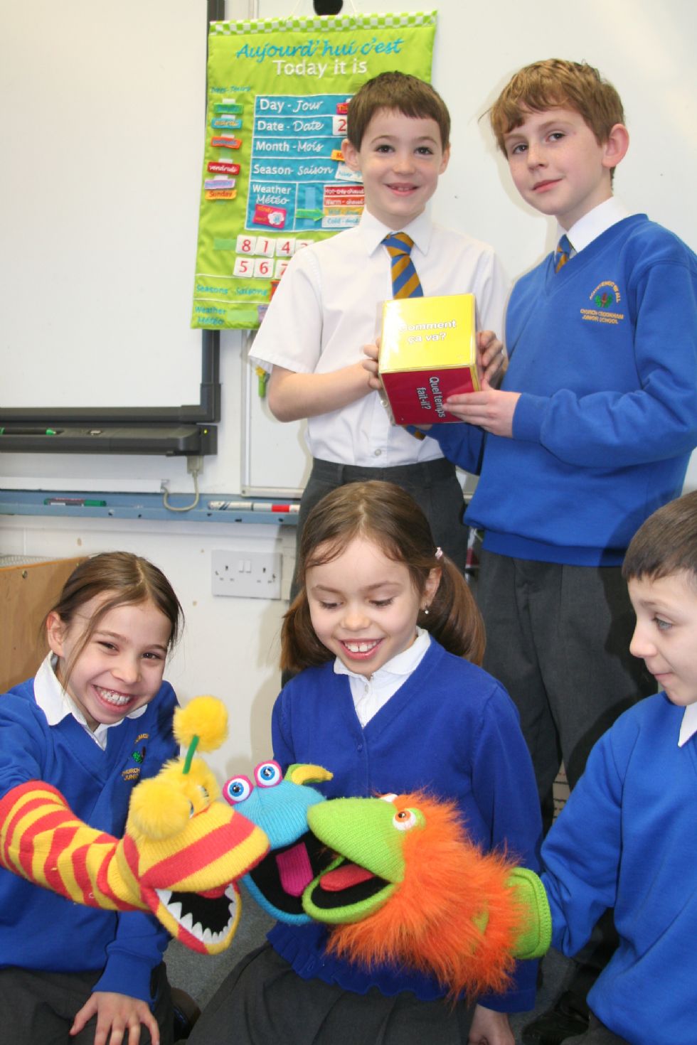 five children practising showing some French Resources